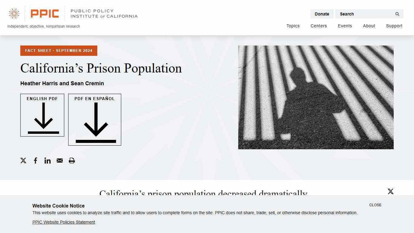 California's Prison Population - Public Policy Institute of California
